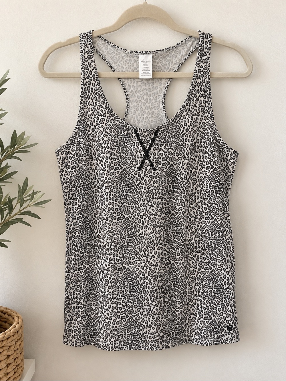 Calvin Klein cheetah print pajama tank h
